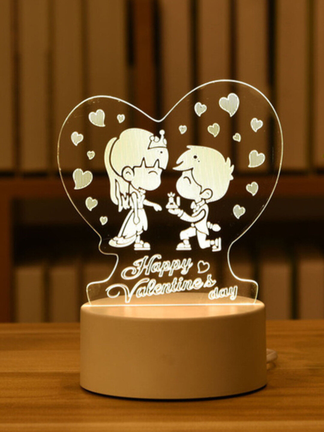 3D LED tungi chiroq – Sevgi dizayni, USB orqali ishlaydi подарок для люби