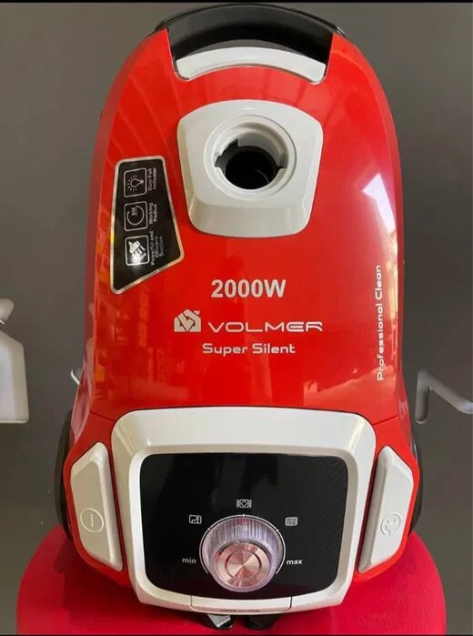 Пылесос VOLMER VMR-200RD, мощность 2000 Вт, 450 Вт для всасывания, ёмкость 4 л — фото 1