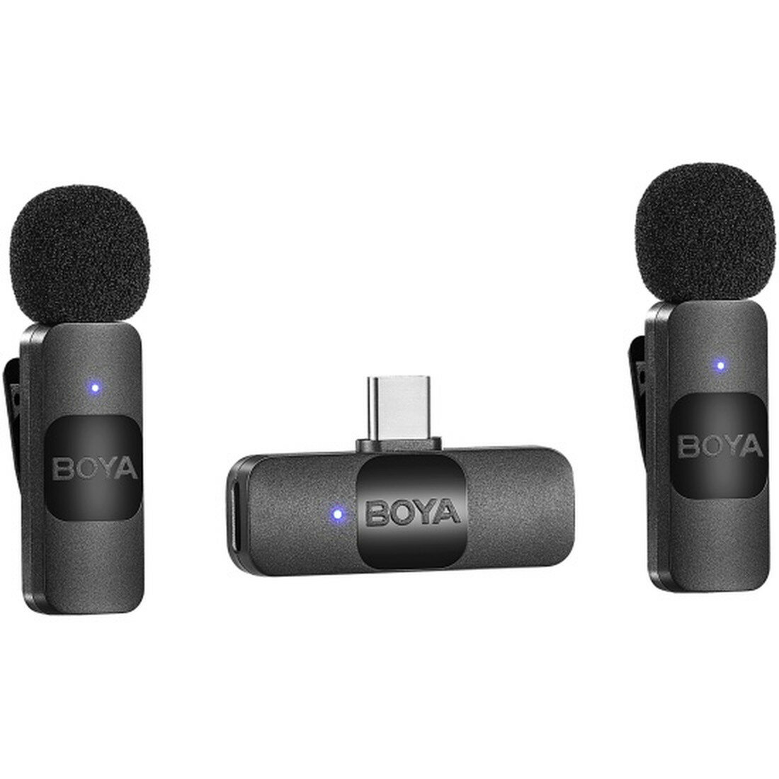 Беспроводной микрофон Boya BY-V20, двухканальный, сверхкомпактный, 2,4 ГГц