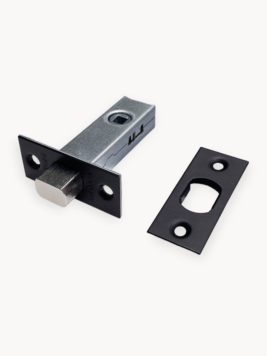 Задвижка дверная межкомнатная сантехническая в цвете Черный матовый