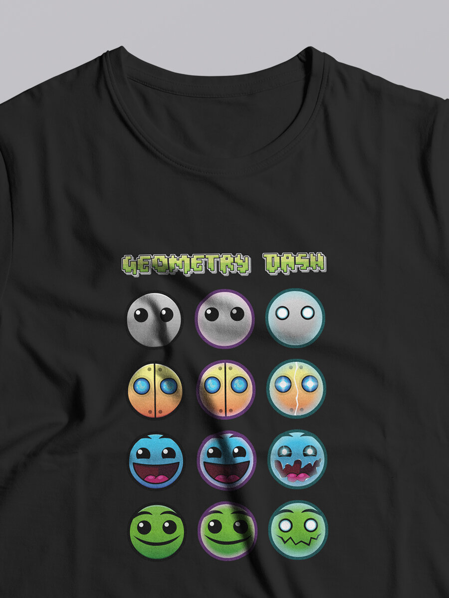 Термонаклейка термотрансфер Принт Стикер Pack "Geometry Dash Faces" — фото 1