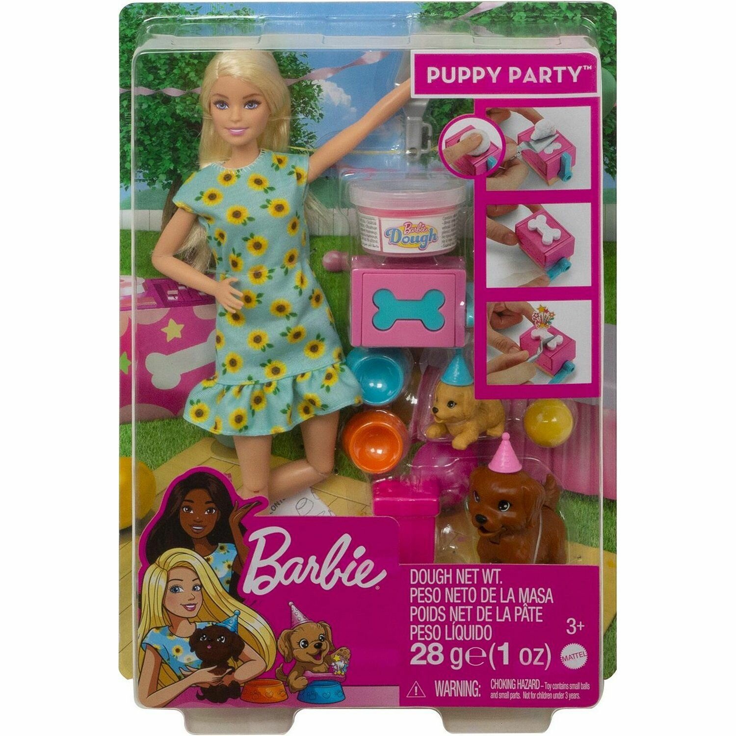 Игровой набор Вечеринка Barbie кукла + питомцы GXV75