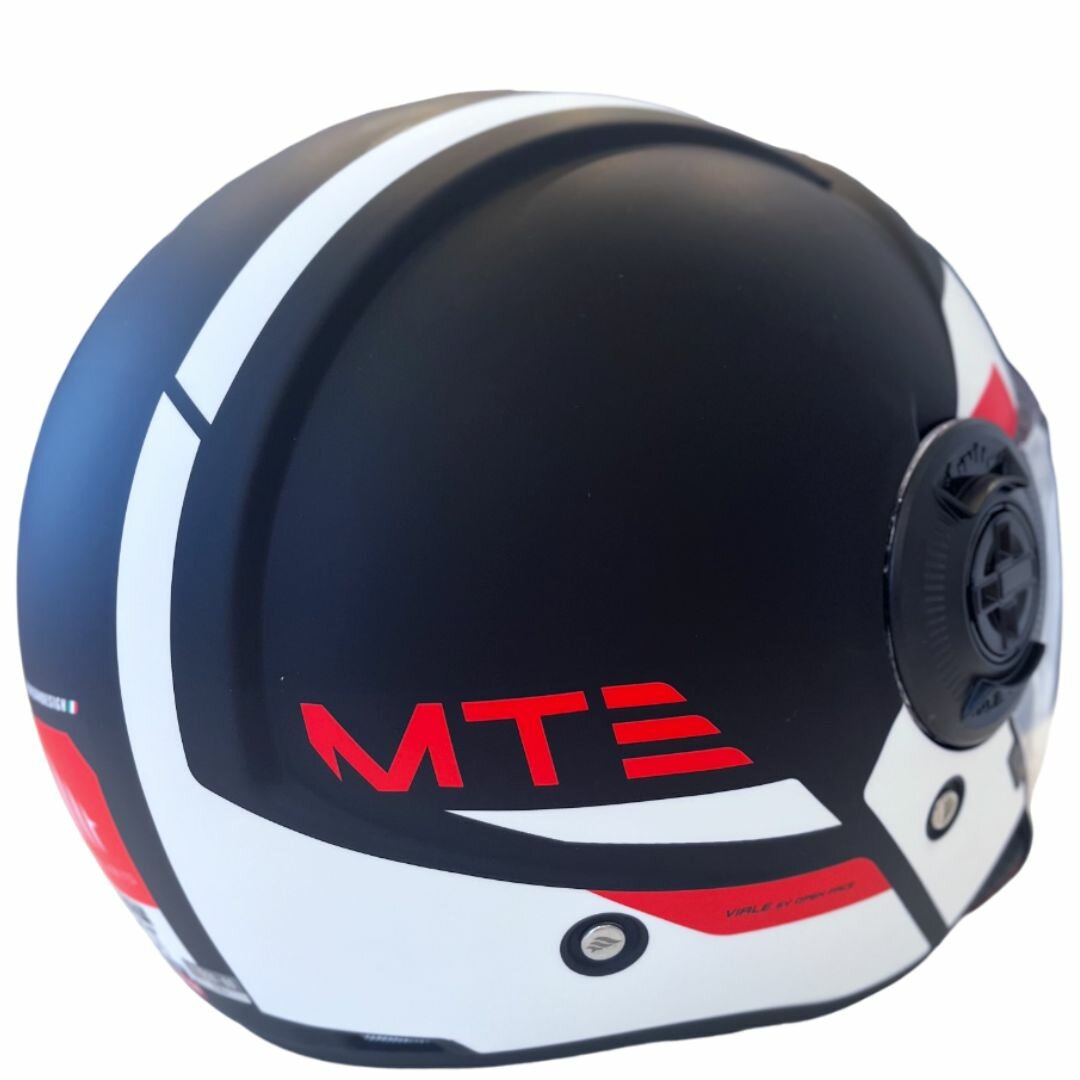 Шлем для мотоцикла открытый MT VIALE SV S FLEX (S, матовый черный белый) — фото 1