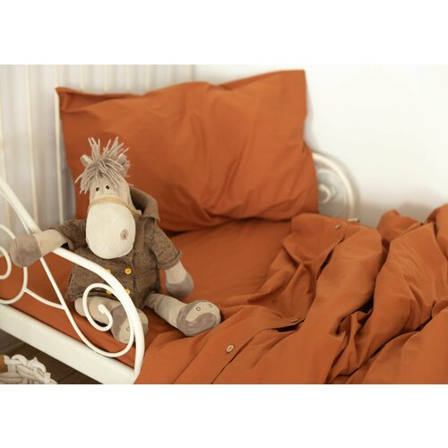 Детская наволочка UTRO из перкали Терракотовая 50 х 70 1433₽