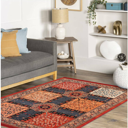 Иранский ковер винтажный на пол для комнаты безворсовый 100 х 150 см, палас для кухни, в гостиную