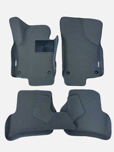 Изображение товара Коврики ЕВА EVA ЭВА с бортами 3д 3D для Volkswagen GOLF Plus 2009-2014 / Фольцваген Гольф Плюс / серый(сота)-графитовый / резин подпятник + 2 лого