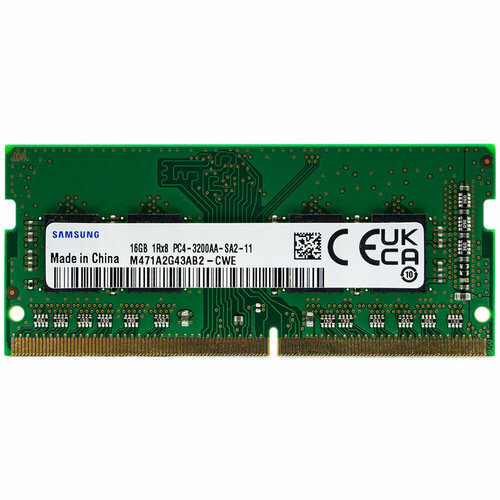 Модуль памяти для ноутбука SODIMM DDR4 16GB PC25600 3200МГц Samsung M471A2G43AB2-CWE 4288₽