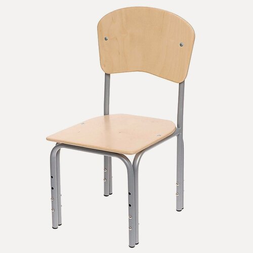 Изображение товара Стул детский регулируемый ZABIAKA "Кузя" фанера (1-3) спинка-бублик