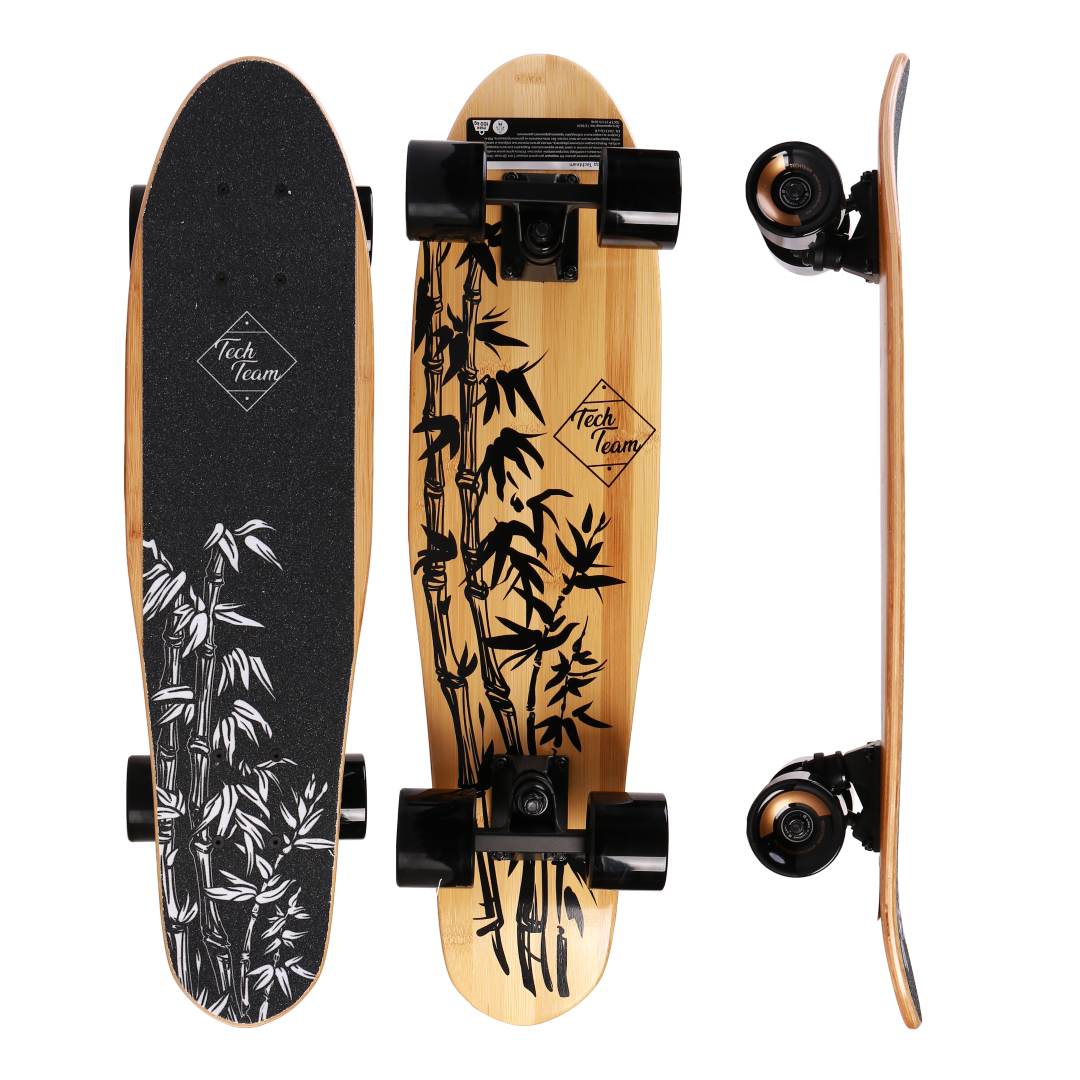 Круизёр-скейтборд Tech Team "Bamboo", 27х7, Abec7, до 100кг - Bamboo