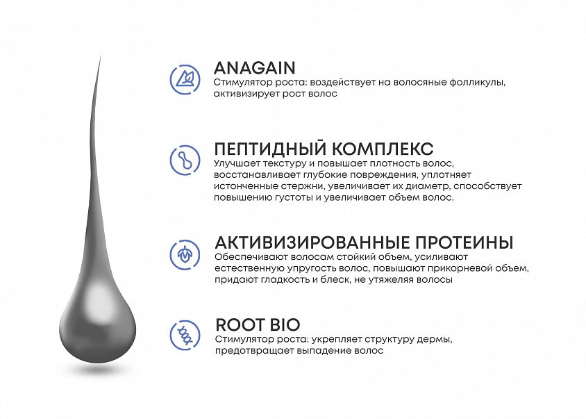 Шампунь Alerana "Плотность и объем", для роста волос, против выпадения — фото 1