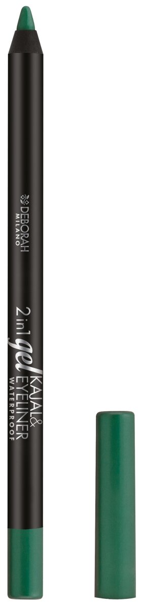 DEBORAH Карандаш для век 2 in 1 Gel Kajal & Eyeliner Pencil, оттенок 11 светло-зеленый