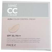 TheFaceShop Face It Aura Color Control Cream CC крем SPF30 20 мл 02 natural beige