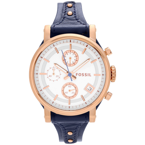 Наручные часы FOSSIL Original Boyfriend ES3838, синий, золотой