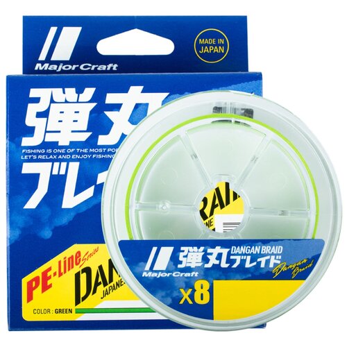 Шнур Major Craft Dangan Braid 150m X8 (зеленый) DB8-150/0.8GR