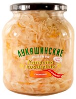 Капуста квашеная с морковью по-домашнему ЛУКАШИНСКИЕ стеклянная банка 670 г