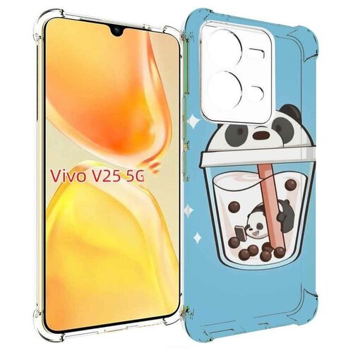 Чехол MyPads Bubble tea для Vivo V25 5G / V25e задняя-панель-накладка-бампер чехол mypads игра окончена парень для vivo v25 5g v25e задняя панель накладка бампер