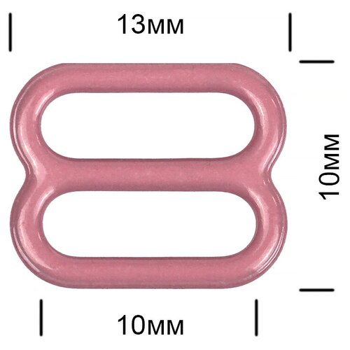 Пряжка регулятор для бюстгальтера металл TBY-57760 10мм цв.S256 розовый рубин, уп.20шт