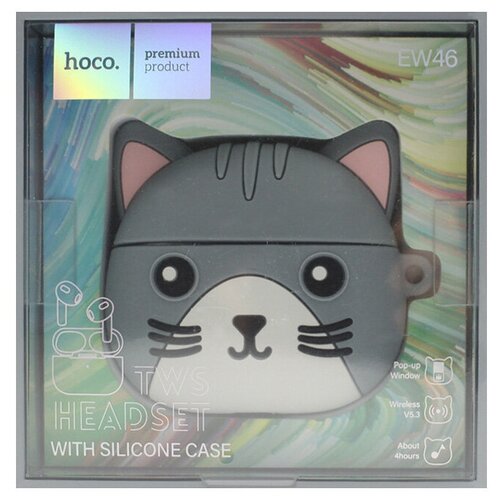 Наушники беспроводные Borofone EW46 серый 140400₽