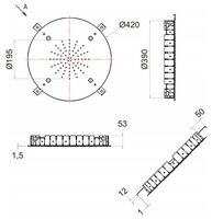 Верхний душ Remer Shower Heads 357 SFM 42 N