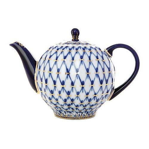 Чайник заварочный форма Тюльпан рисунок Кобальтовая сетка Императорский фарфоровый завод 13903₽