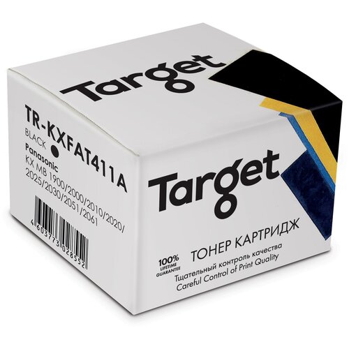 Тонер-картридж Target KXFAT411A, черный, для лазерного принтера, совместимый тонер картридж elp для panasonic kx mb2000 kx mb2020 kx mb2030 kx fat411a 2k