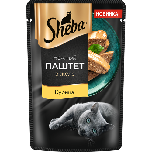 Влажный корм для кошек Sheba Нежный паштет в желе с курицей