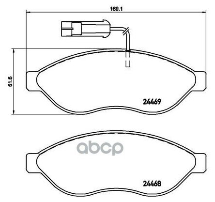 P23143_колодки Дисковые Передние! Citroen Jumper, Fiat Ducato, Peugeot Boxer 2.2hdi 06> Brembo арт. P 23 143