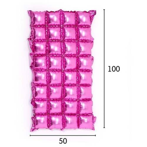 Панно фольгированное 74 × 142 см, 4 ряда, цвет розовый, 2 штуки