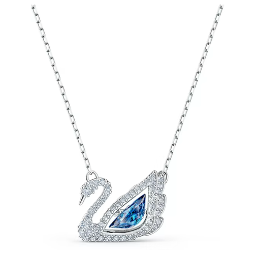 Колье SWAROVSKI, кристаллы Swarovski, длина 38 см, серебряный колье фианит кристаллы swarovski циркон длина 50 см серебряный