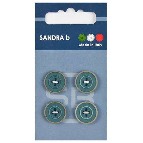 Пуговицы Sandra, темно-зеленые, 1 упаковка