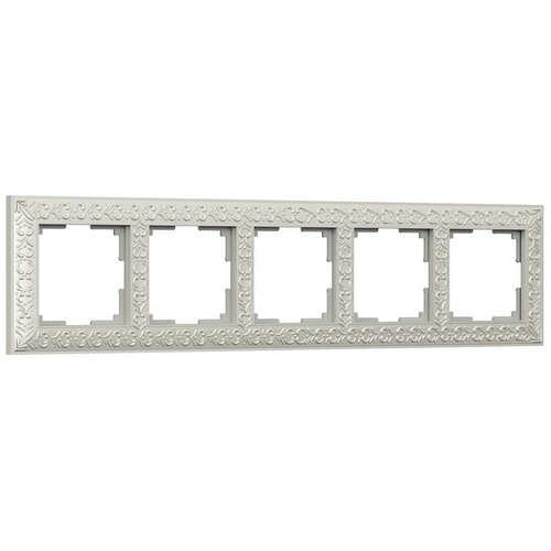 рамка на 5 постов werkel antik wl07 frame 05 Werkel Рамка Antik на 5 постов жемчужный WL07-Frame-05 4690389063534