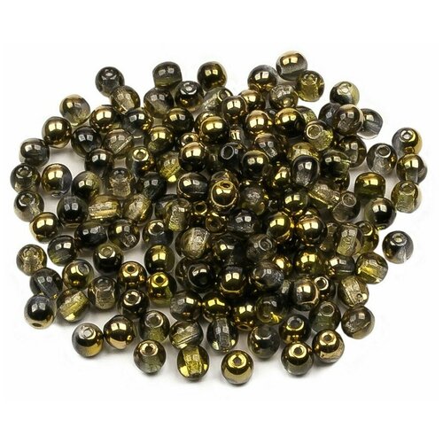 Стеклянные чешские бусины, круглые, Round Beads, 4 мм, цвет Crystal Sunny Magic Night, 150 шт.