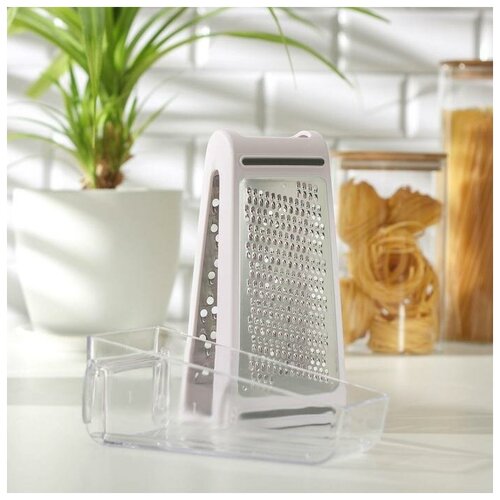 Тёрка с контейнером Умелец 1359215 см ABS-пластик нержавеющая сталь цвет белый 2183₽