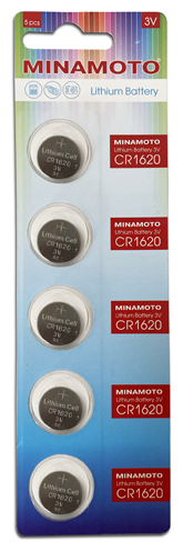 Элемент питания MINAMOTO CR1620/5BL, 5 штук в блистере