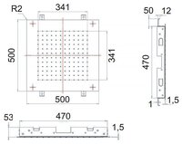 Верхний душ Remer Shower Heads 357 SFS 50