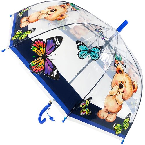 Зонт-трость Meddo, бесцветный, синий зонт трость meddo бесцветный