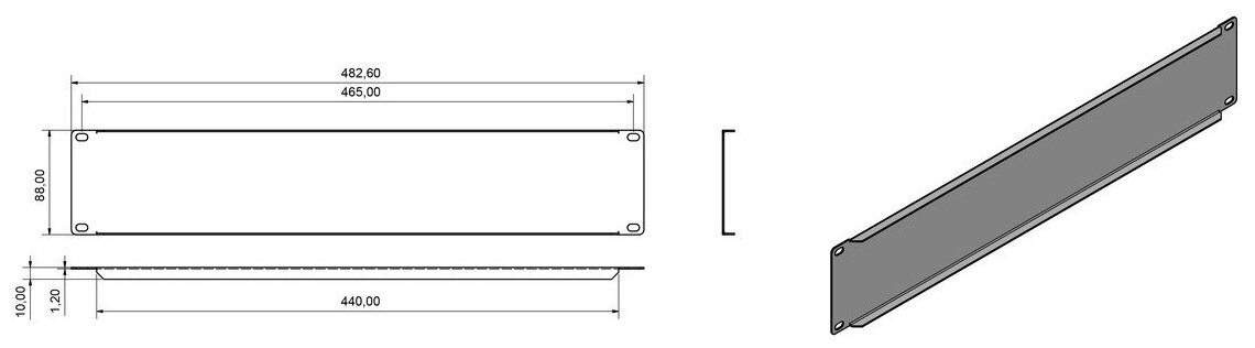 Фальш-панель Hyperline BPV-2