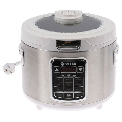 Мультиварка Vitek VT-4281 800 Вт 4 л 9 программ книга рецептов дисплей серебристая 560500₽