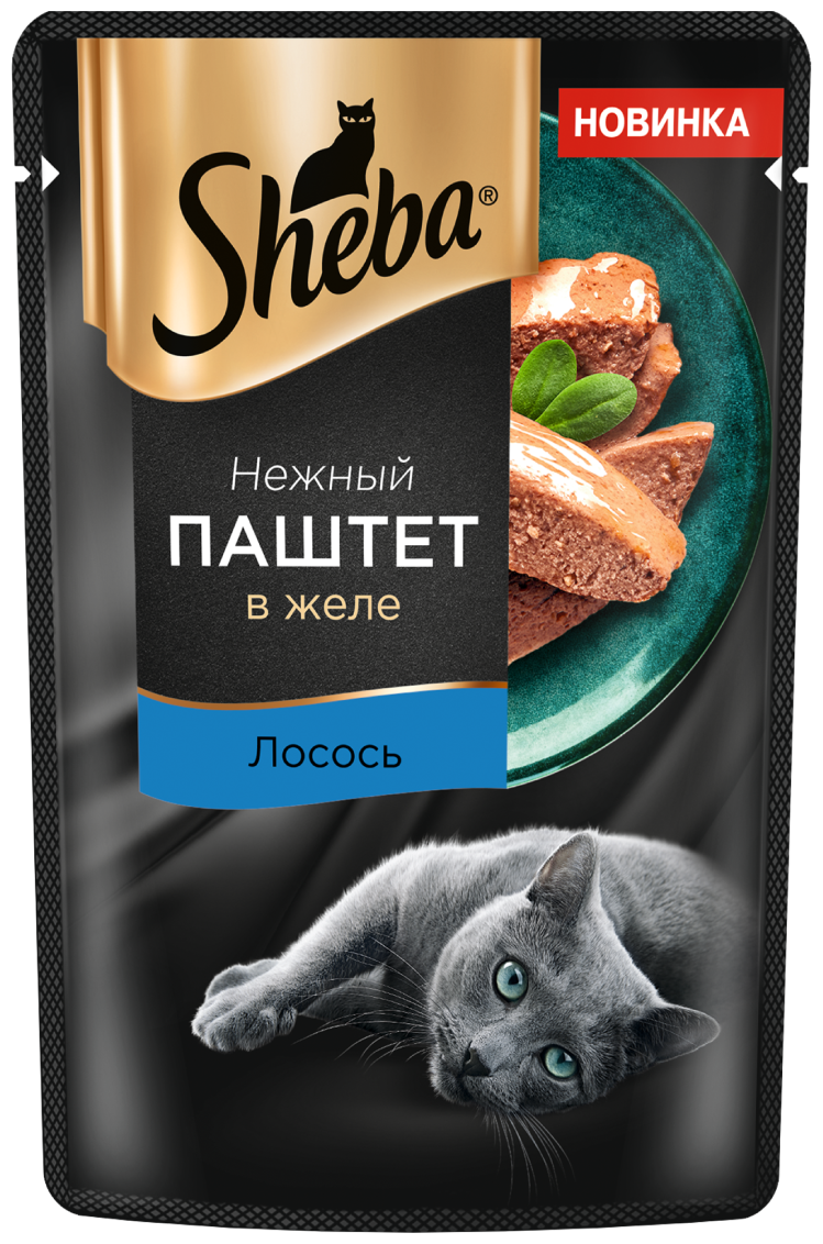 Корм для кошек SHEBA паштет с лососем пауч 75г (упаковка - 28 шт) - фотография № 3