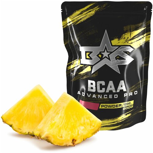 Аминокислотный комплекс Binasport Advanced PRO BCAA БЦАА порошок 200 г со вкусом ананаса bcaa 7500 со вкусом ананаса 300 г порошок