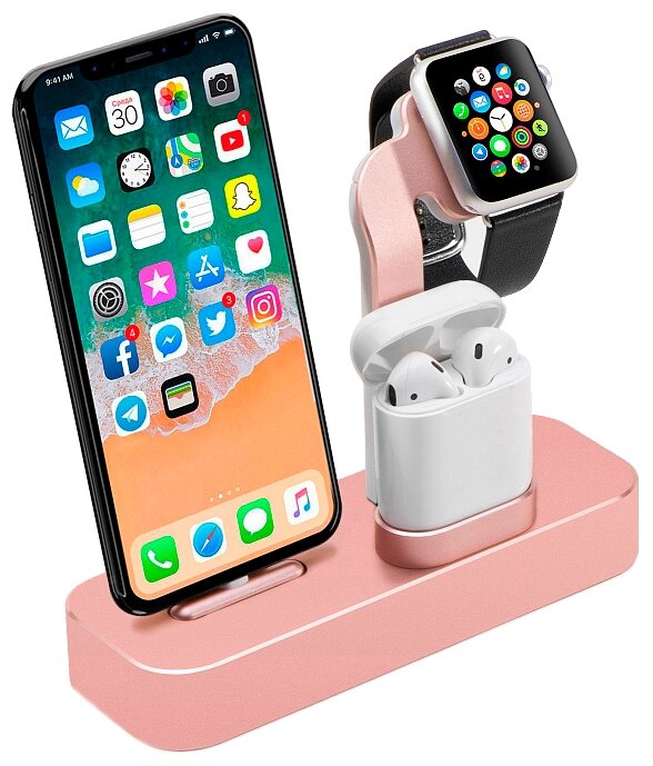   COTEetCI CS7201-MRG BASE 19 3-in-1 + Lightning + AirPods + iWatch,  