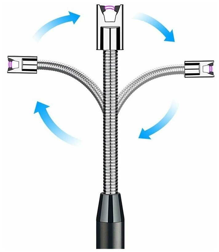 Электрическая кухонная зажигалка с гибким носиком и зарядкой от USB для газовой плиты / электроимпульсная / Пьезоэлектрическая - фотография № 10