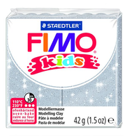 Полимерная глина FIMO kids 42 г блестящий серебряный (8030-812)