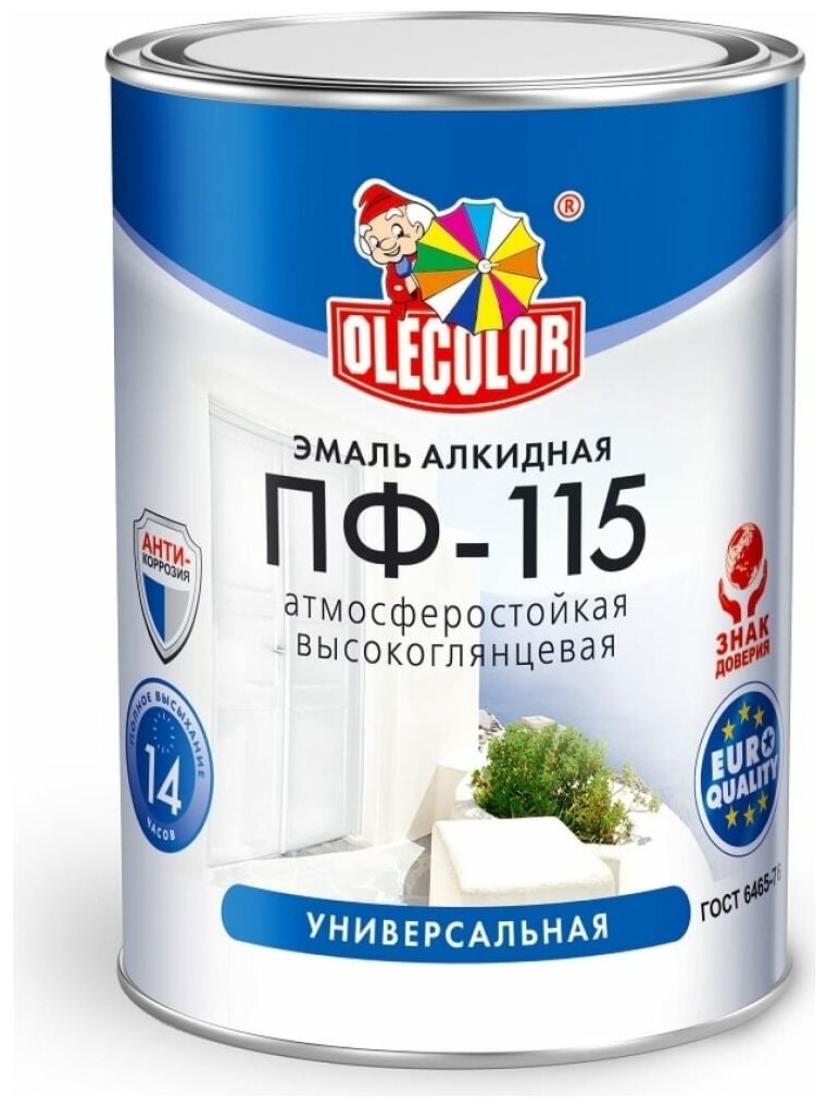 Olecolor Эмаль ПФ-115 серый (0.5 кг) 4300000227