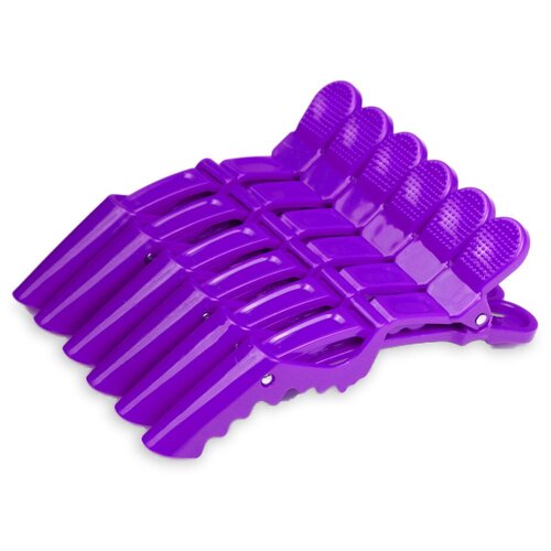 Зажимы для волос типа Крокодил 6 шт фиолетовый 349₽