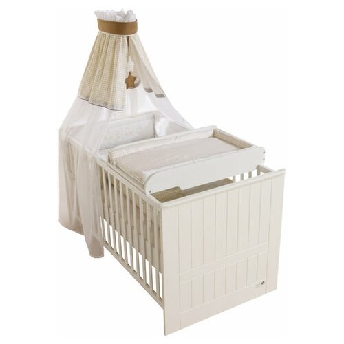 Пеленальная доска Roba с матрасиком для детской кровати Vichy, белый