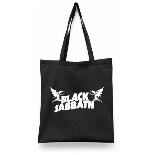 фото Сумка-шоппер унисекс каждому своё "black sabbath/хеви-метал/оззи осборн" белая