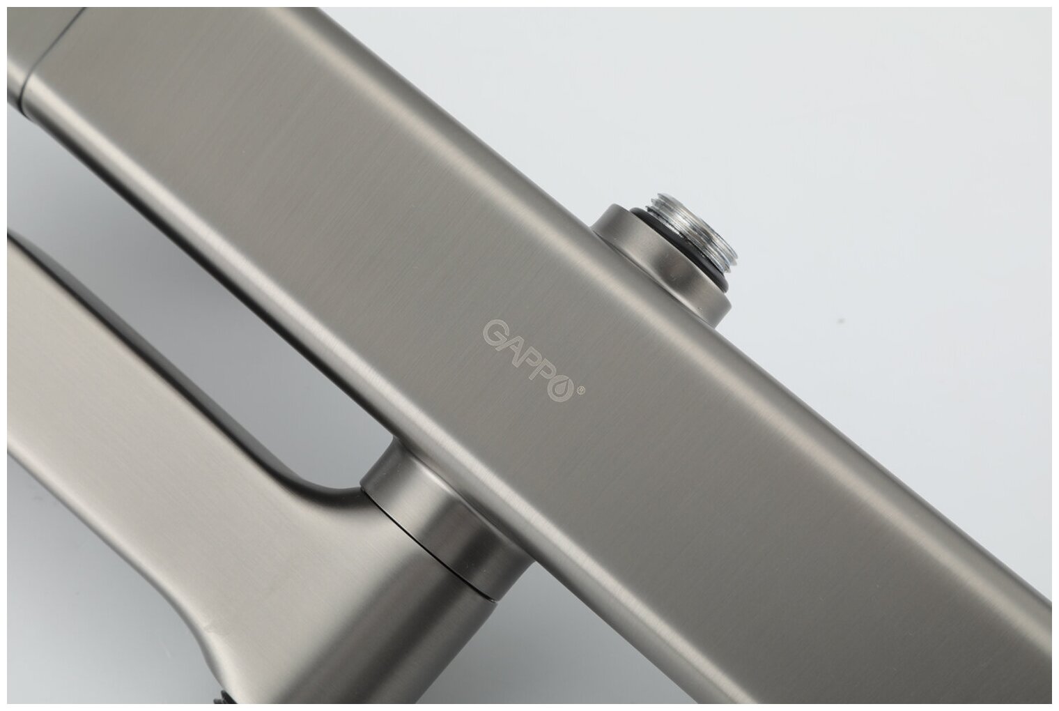 Душевая стойка Gappo G91 G2491-9 с термостатом, оружейная сталь - фото №7