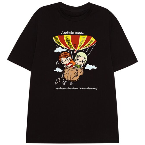 фото Футболка, 4live, oversize, черная, размер m, "love is" #41 for live