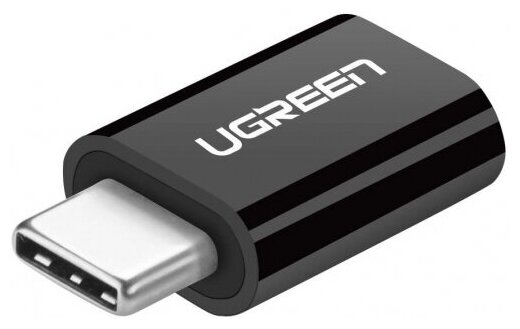 Адаптер-переходник Ugreen US157 USB-C - microUSB, черный